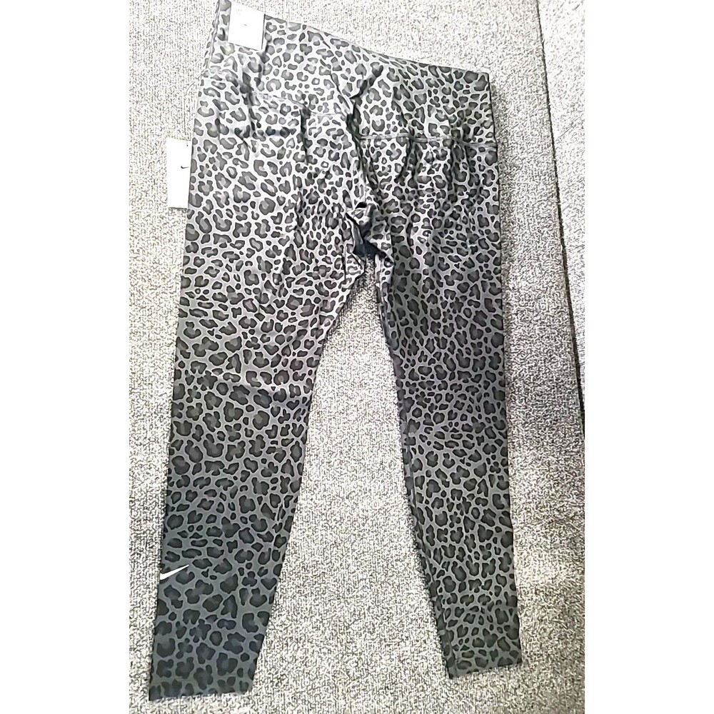 NWT Womens Nike Performance Legging SZ XXL Mid-Rise Dri-Fit Cheetah Print - Picture 5 of 11
